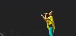 la voz de un cantante